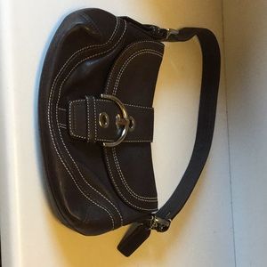 Coach leather brown small handbag -over shoulder
